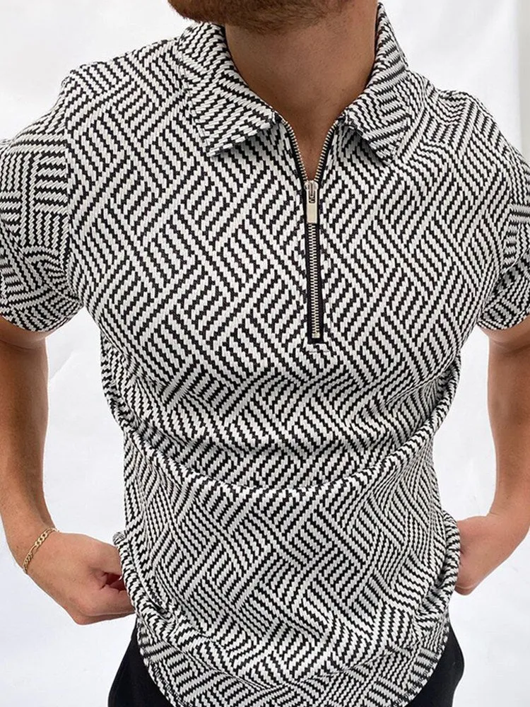 Men's Trendy Solid Polo Short-Sleeved Shirt - GlamzLife