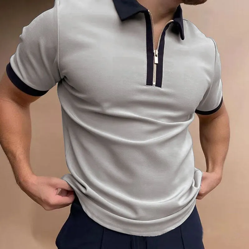 Men's Trendy Solid Polo Short-Sleeved Shirt - GlamzLife