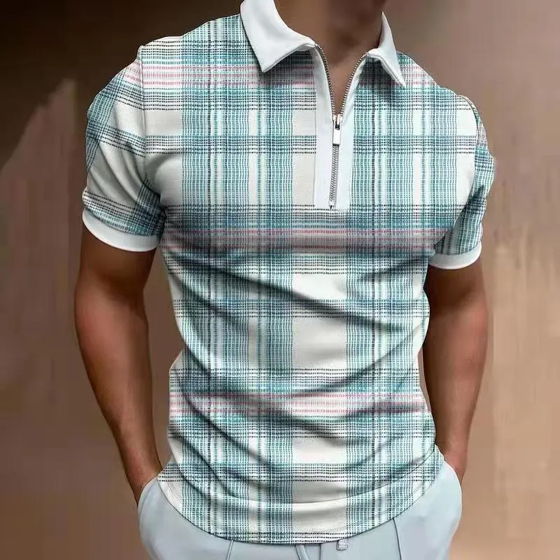 Men's Trendy Solid Polo Short-Sleeved Shirt - GlamzLife