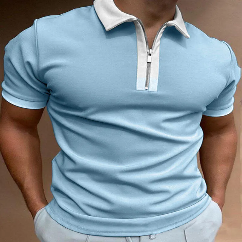 Men's Trendy Solid Polo Short-Sleeved Shirt - GlamzLife