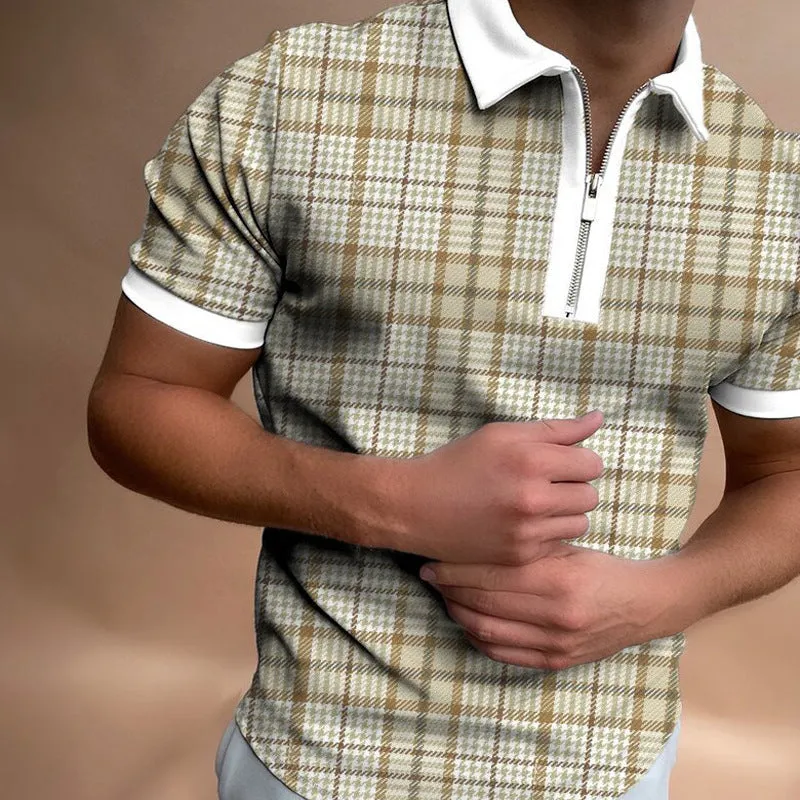 Men's Trendy Solid Polo Short-Sleeved Shirt - GlamzLife