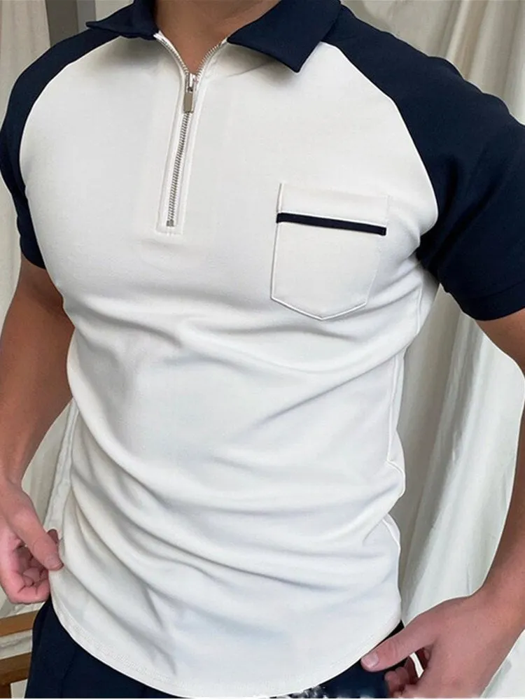 Men's Trendy Solid Polo Short-Sleeved Shirt - GlamzLife