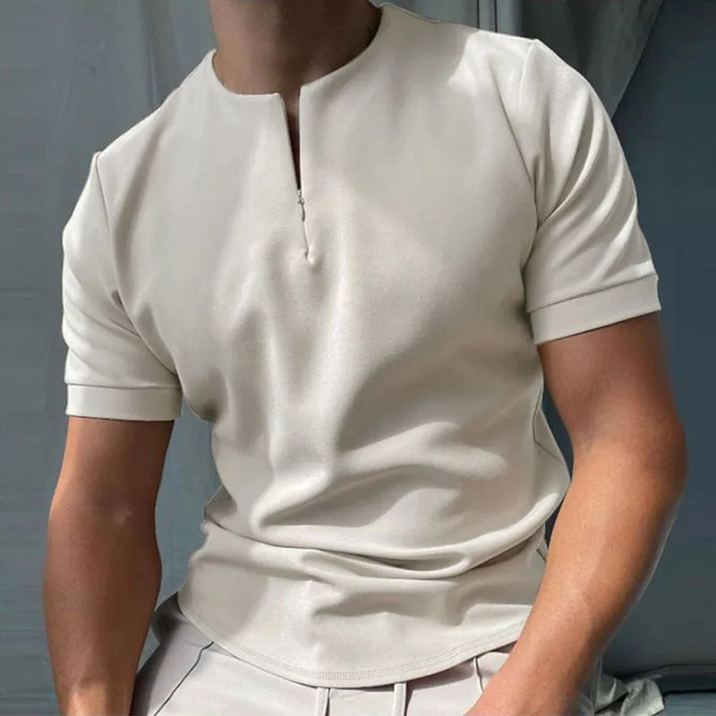 Men's Trendy Solid Polo Short-Sleeved Shirt - GlamzLife