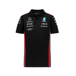 Mercedes Team Kids Polo, Black, 2023