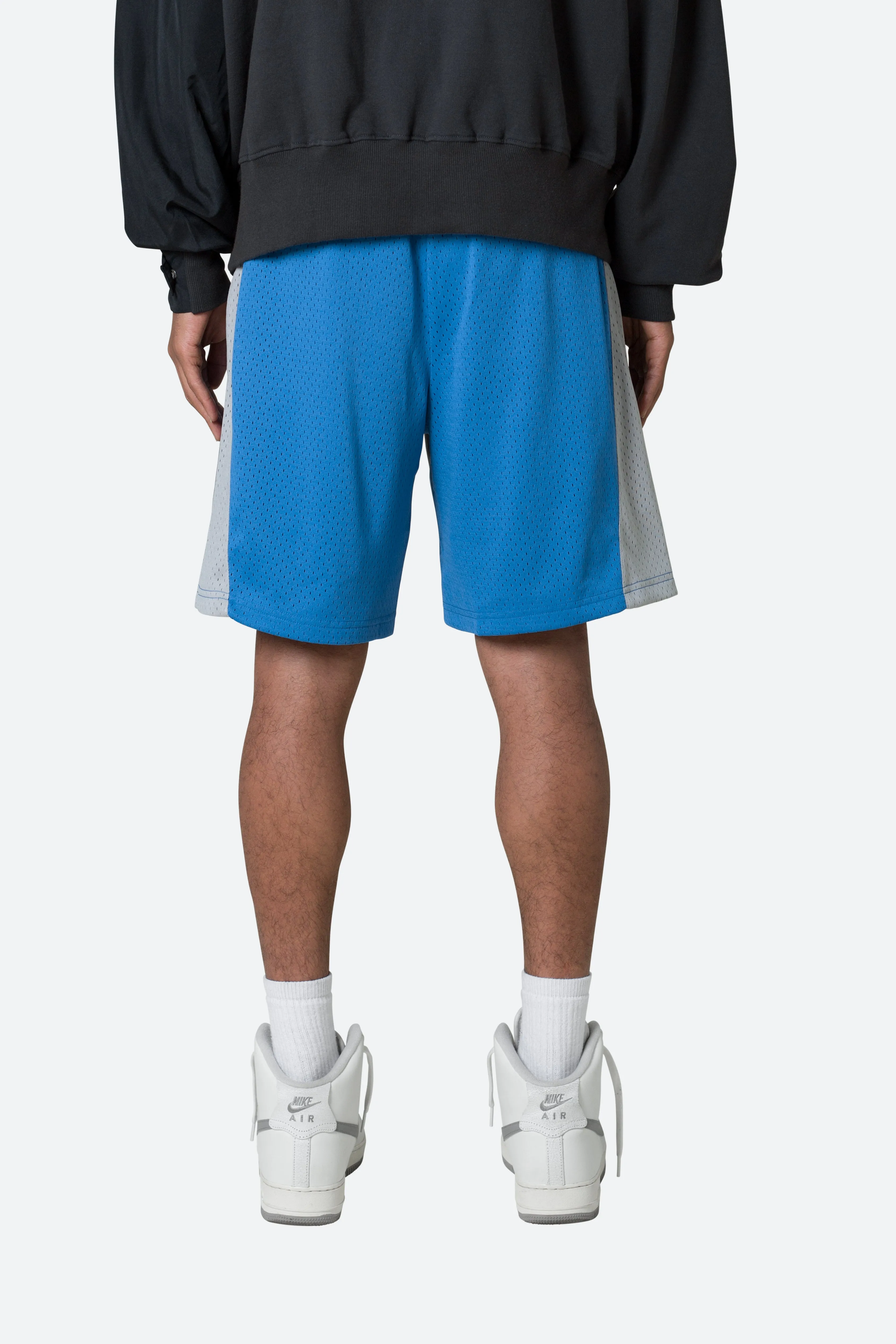 Mesh Paneled Shorts - Blue/Grey