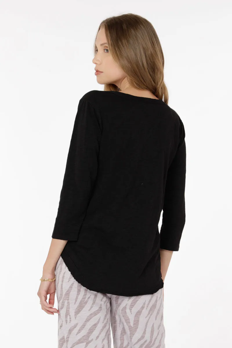 Mododoc 3Q Sleeve V Neck Tee