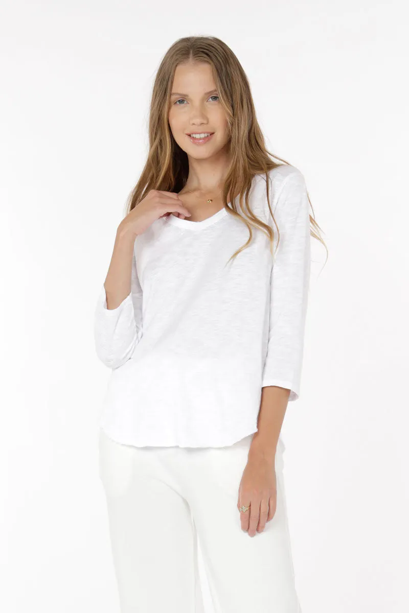 Mododoc 3Q Sleeve V Neck Tee