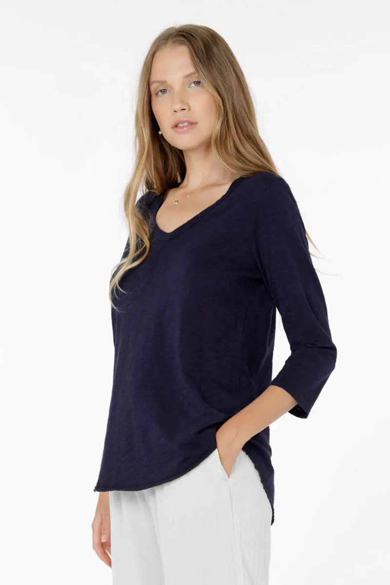 Mododoc 3Q Sleeve V Neck Tee