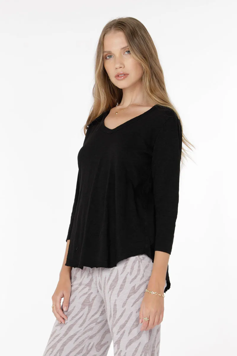 Mododoc 3Q Sleeve V Neck Tee