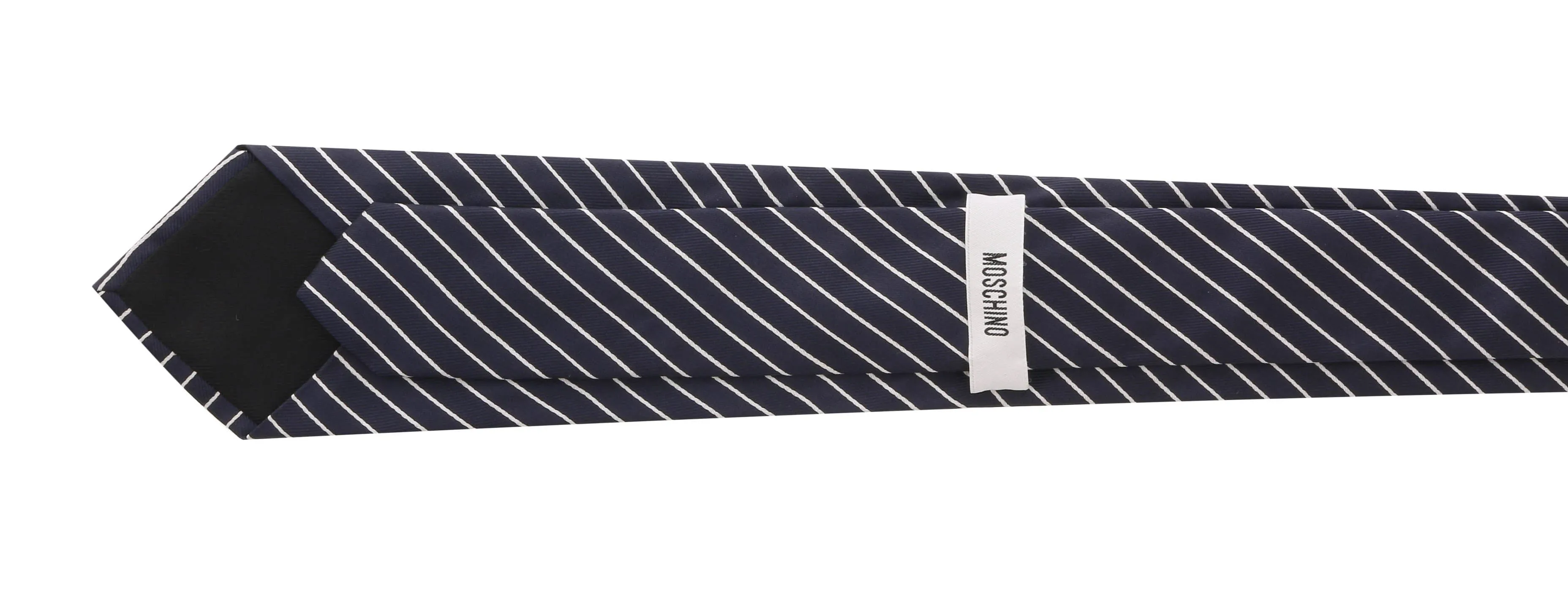 Moschino  Traditional Stripe Tie Blue Silk Tie