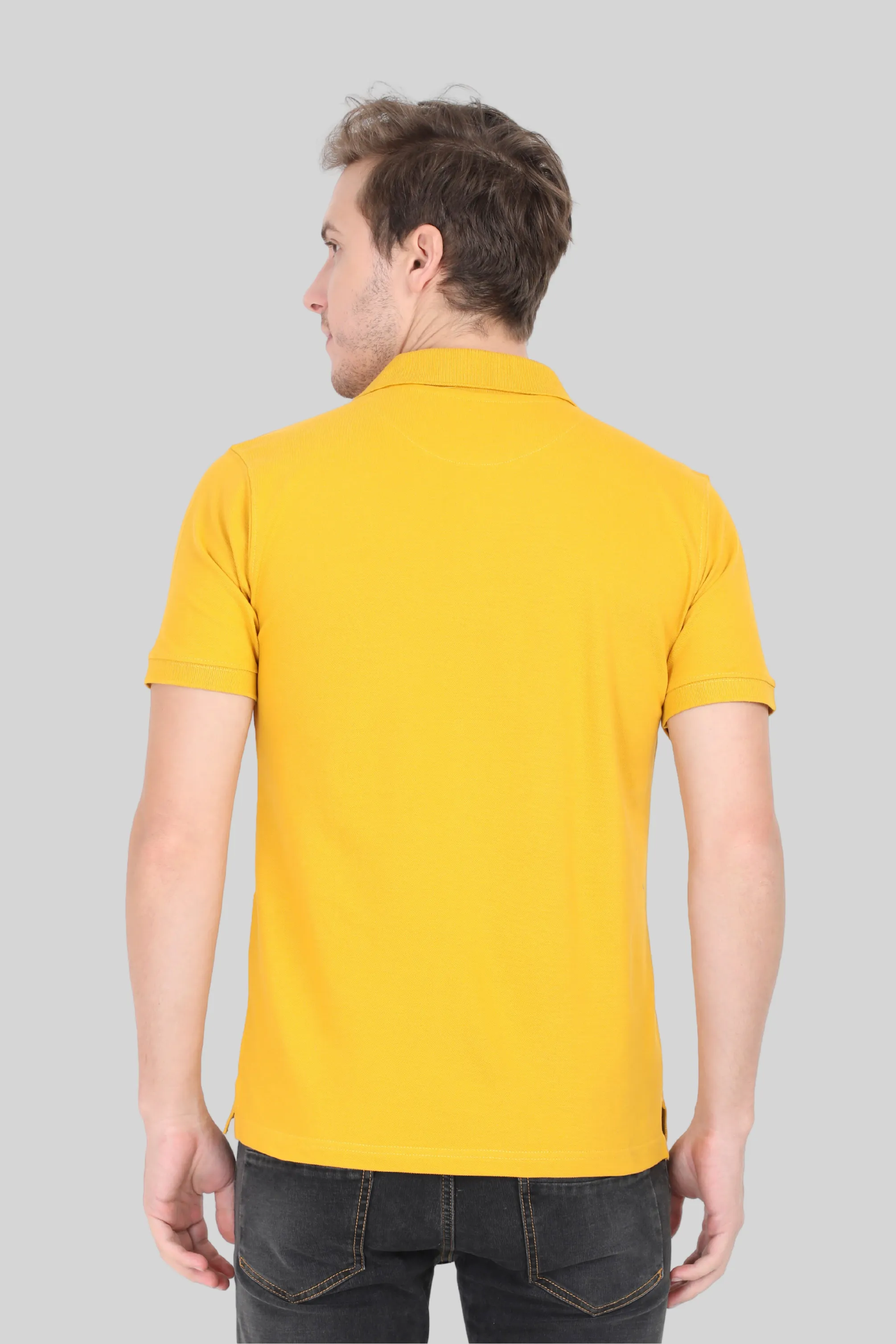 Mustard Yellow Polo T-shirt for men