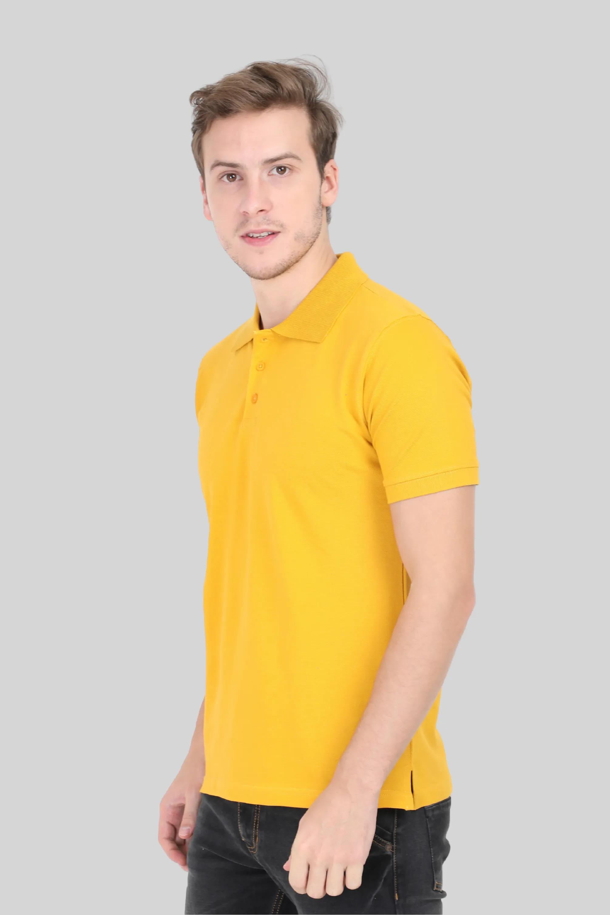 Mustard Yellow Polo T-shirt for men