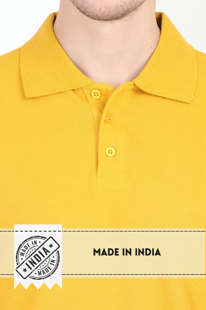 Mustard Yellow Polo T-shirt for men
