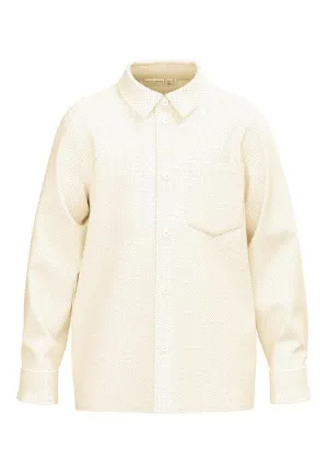 Name It Boys Pin Dot Off White Shirt