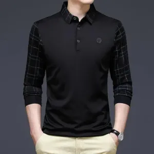 New Fashion Men Polo Shirts Long Sleeve