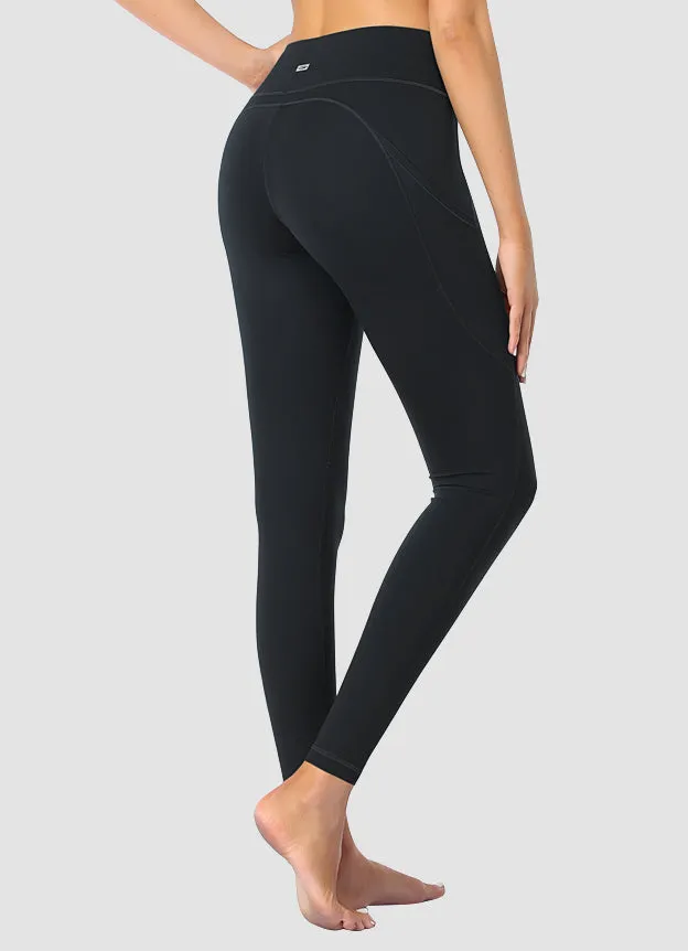 Newborn High Waist Yoga Leggings Full Length — Black