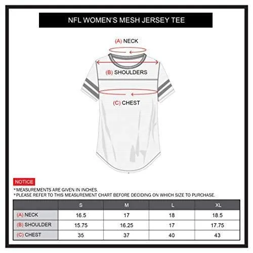 NFL Official Women's Super Soft Mesh Jersey T-Shirt|Miami Dolphins