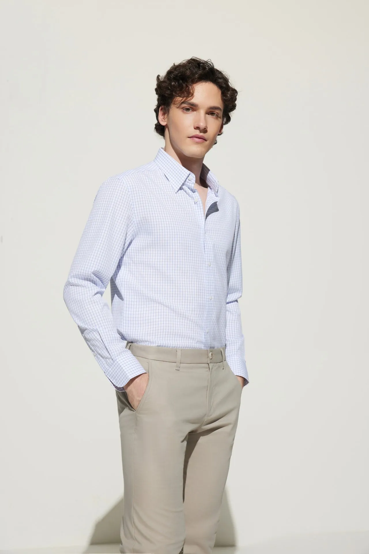 Non-Iron Dry Smart Fit Check Shirt