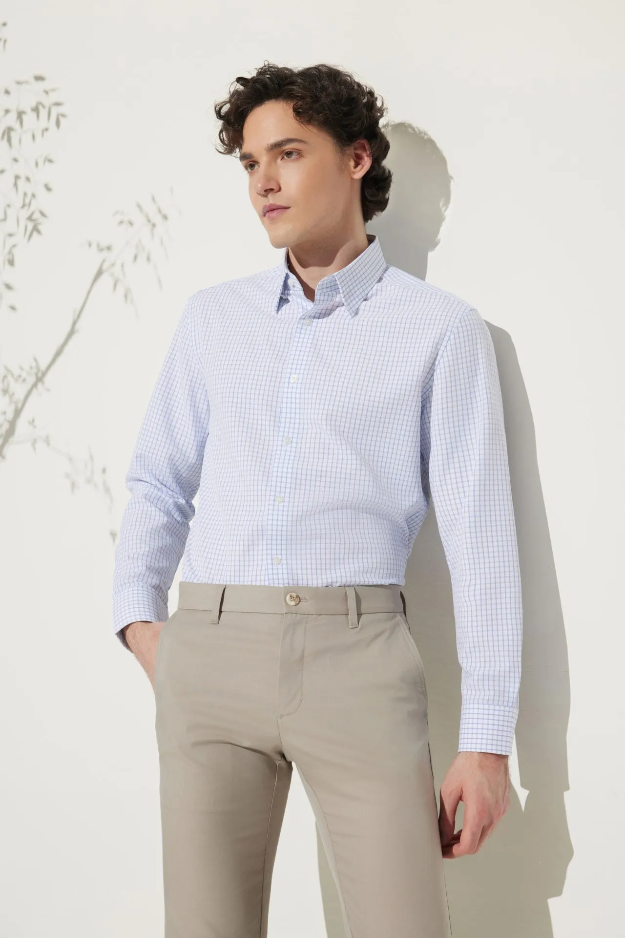 Non-Iron Dry Smart Fit Check Shirt