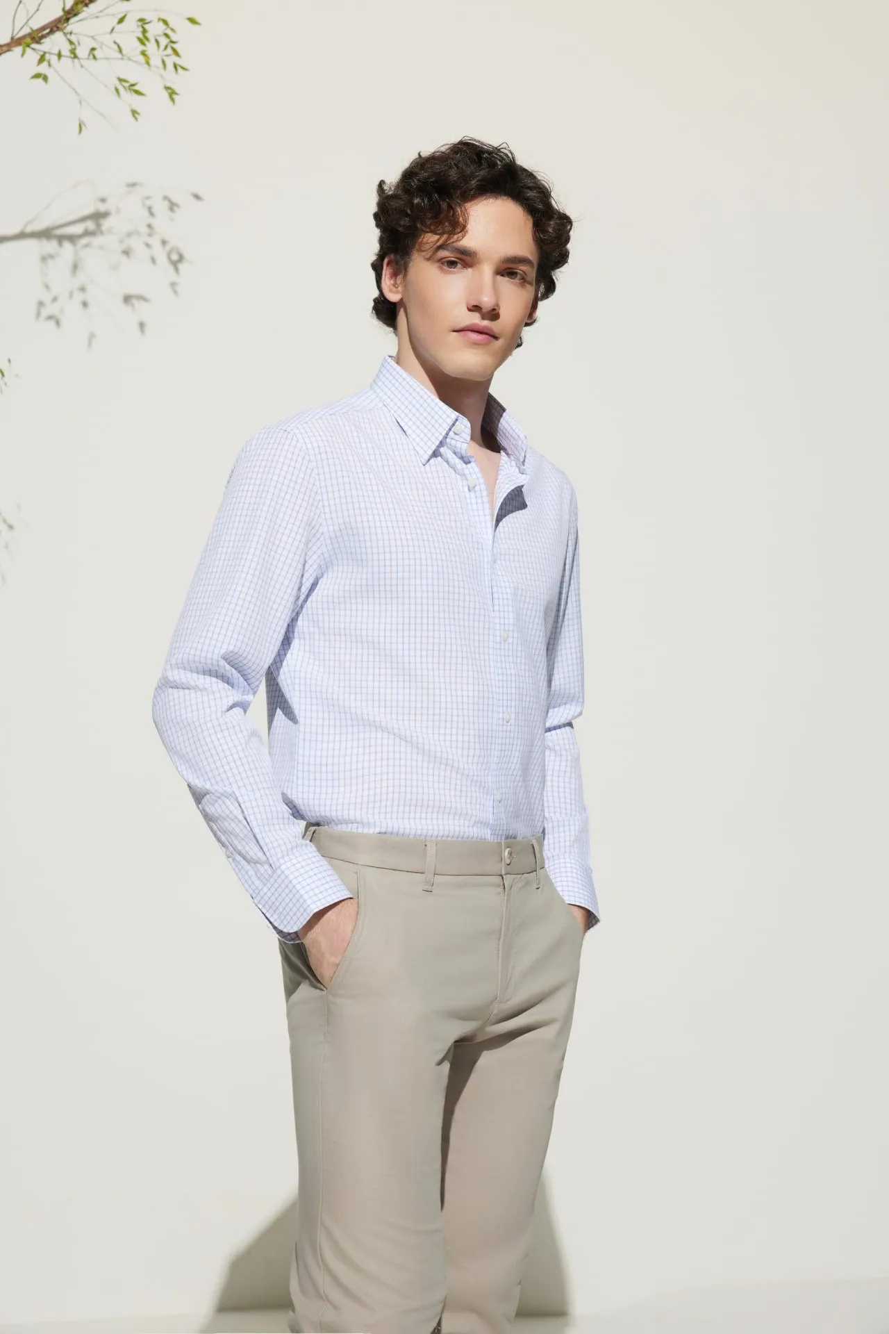 Non-Iron Dry Smart Fit Check Shirt
