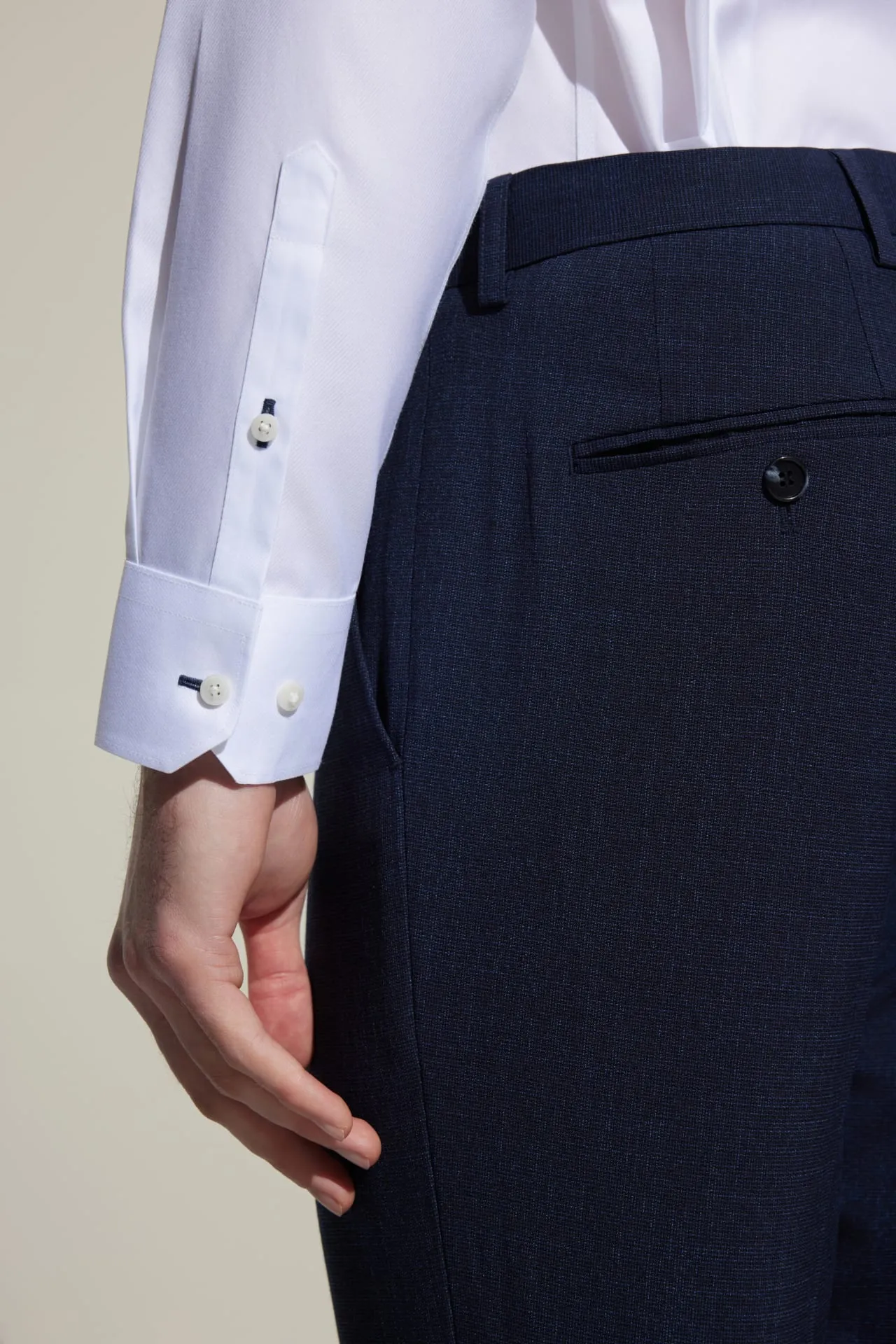 Non-Iron Premium Cotton Smart Fit Dobby Twill Shirt with Design Detail