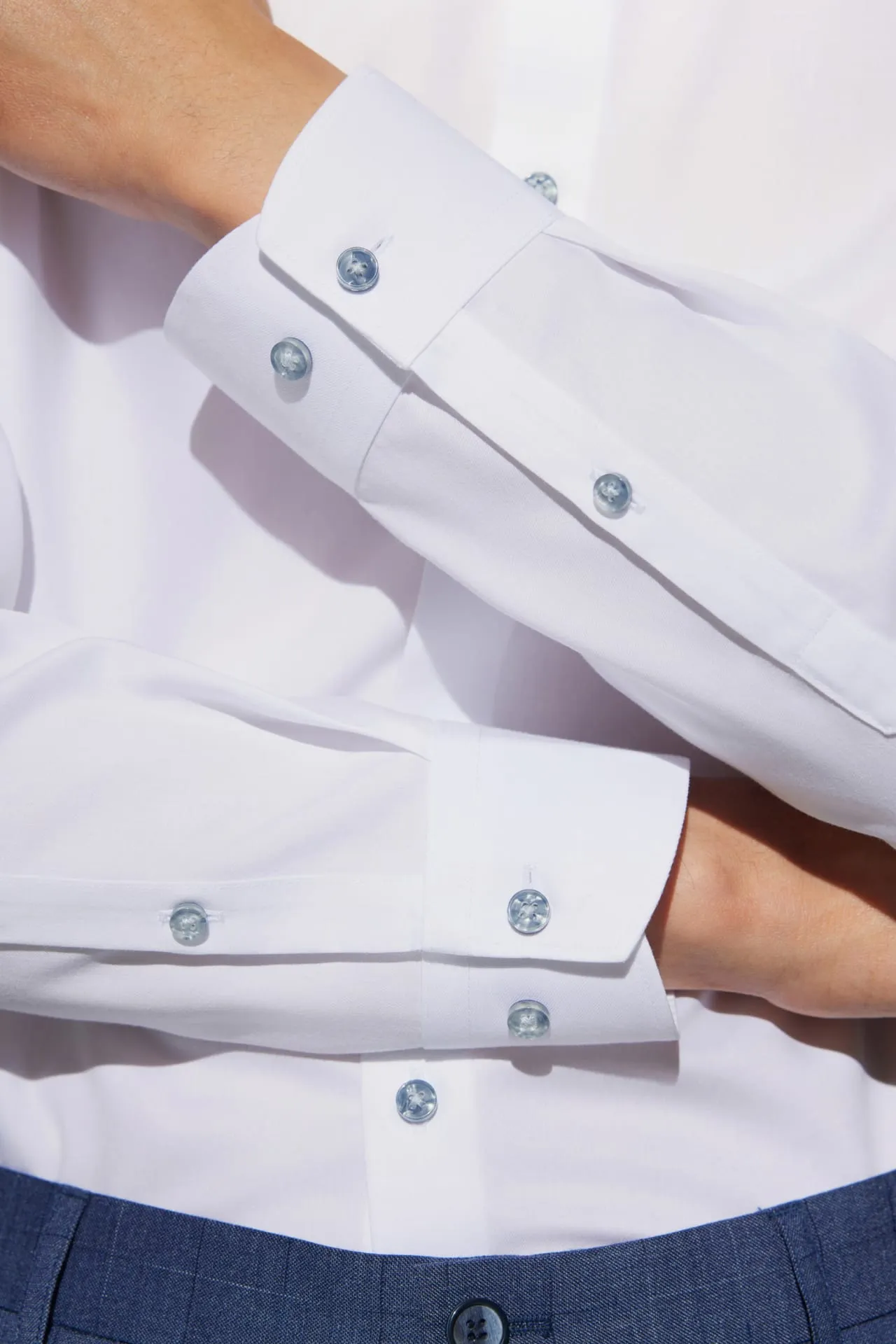 Non-Iron Super Soft Smart Fit Fine Twill Shirt with Design Detail