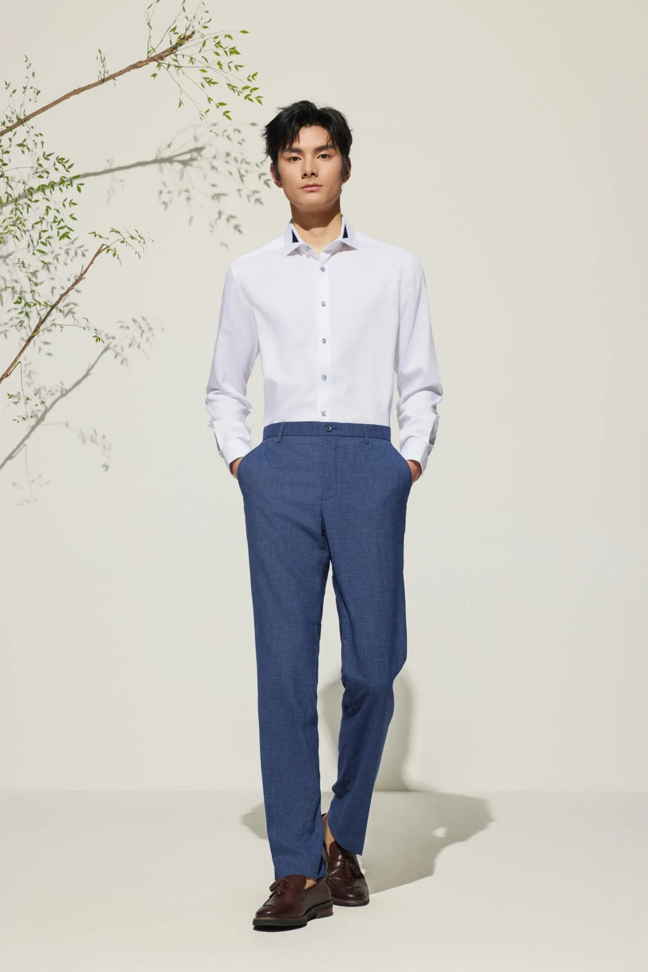 Non-Iron Super Soft Smart Fit Fine Twill Shirt with Design Detail