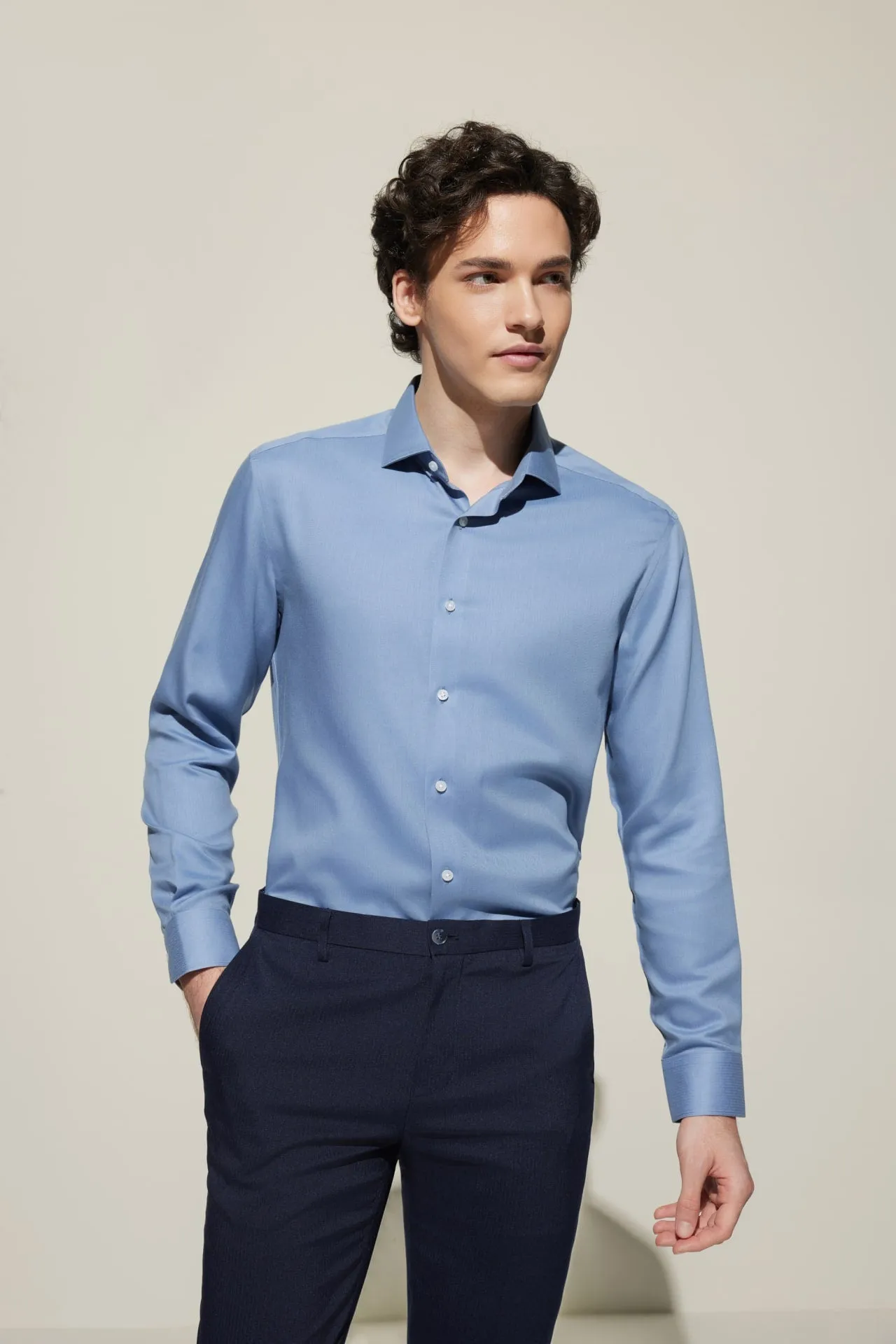 Non-Iron Super Soft Smart Fit Herringbone Shirt