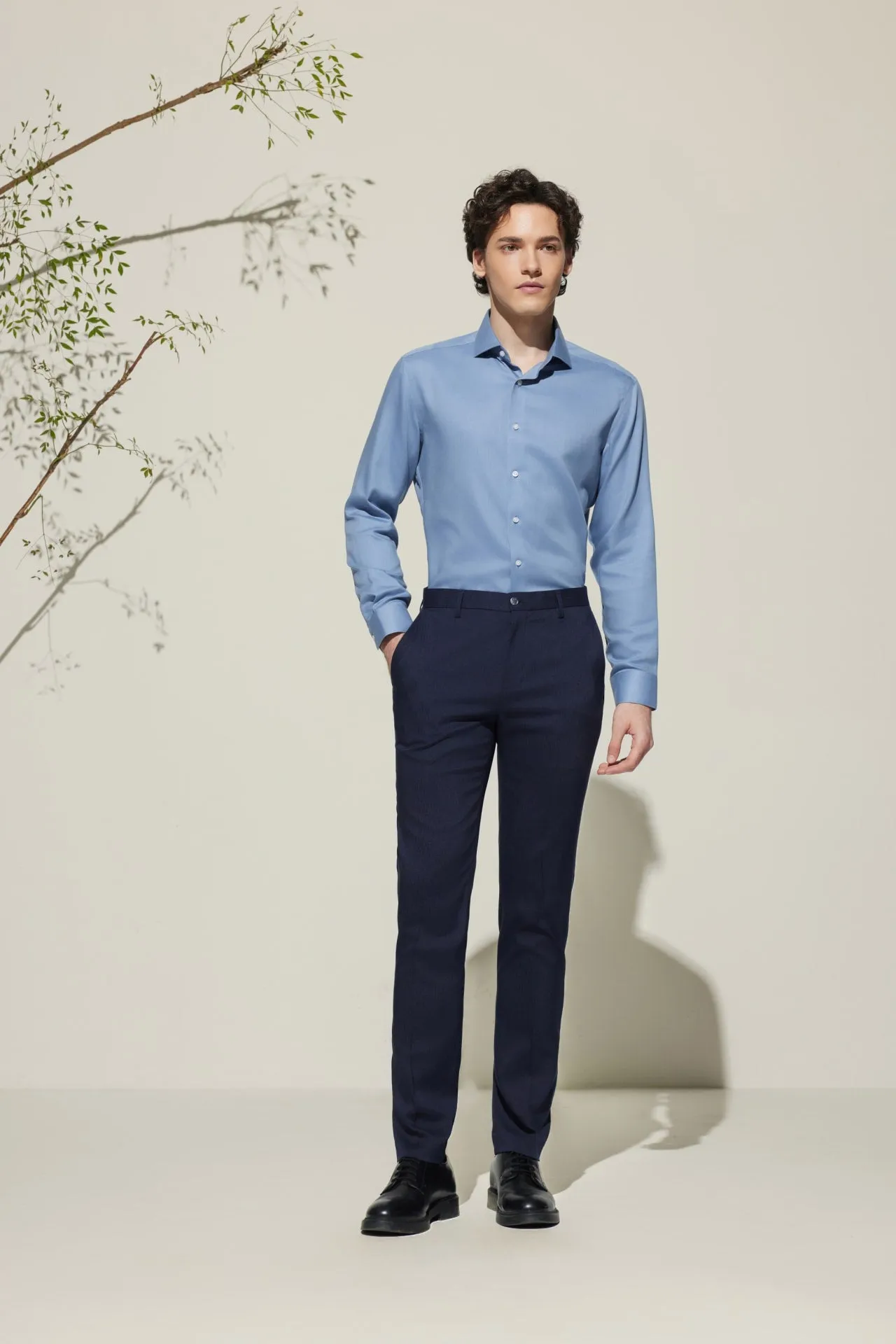 Non-Iron Super Soft Smart Fit Herringbone Shirt