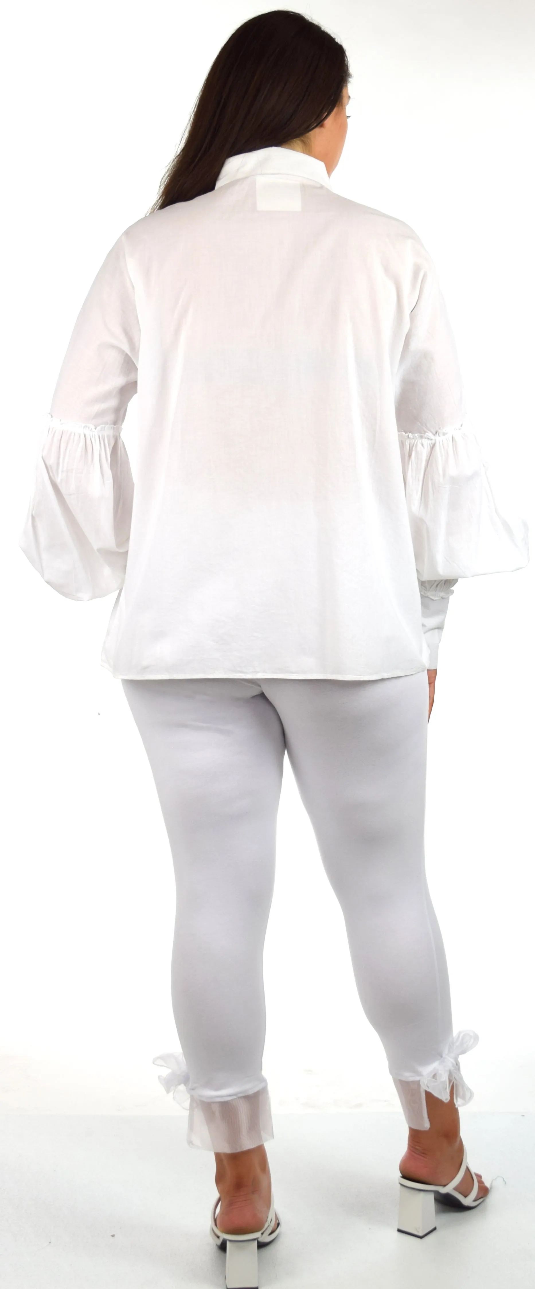 Organic Cotton Frill shirt, White Cotton Women Blouse, Plus size Blouse, Designer Cotton Blouse,  High end  White Cotton Blouse, Women Cotton blouse