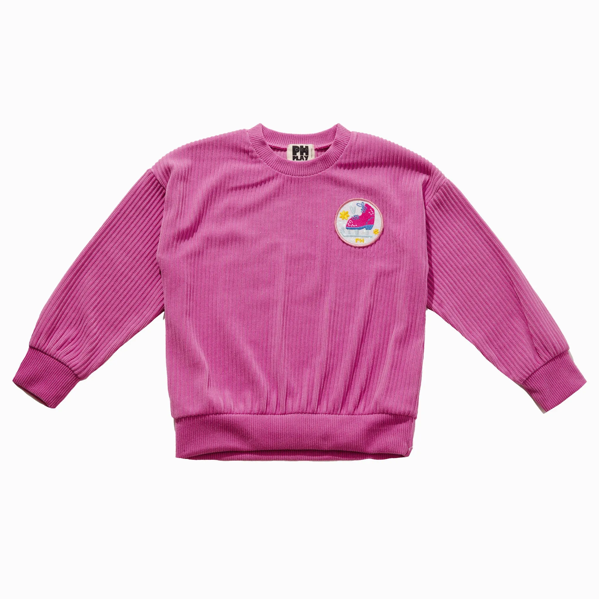 Patched Sweatshirt Set