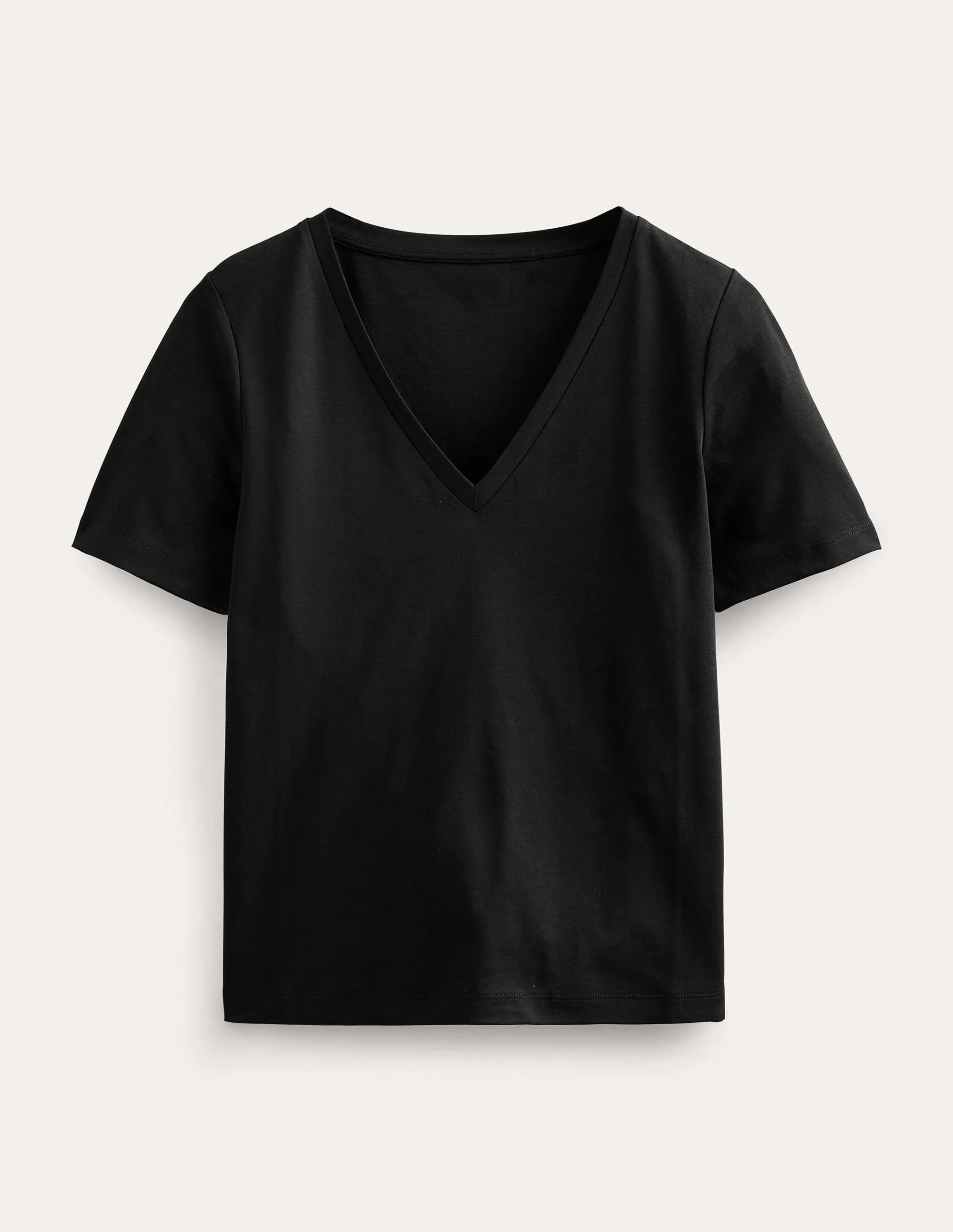 Perfect V-Neck T-Shirt-Black