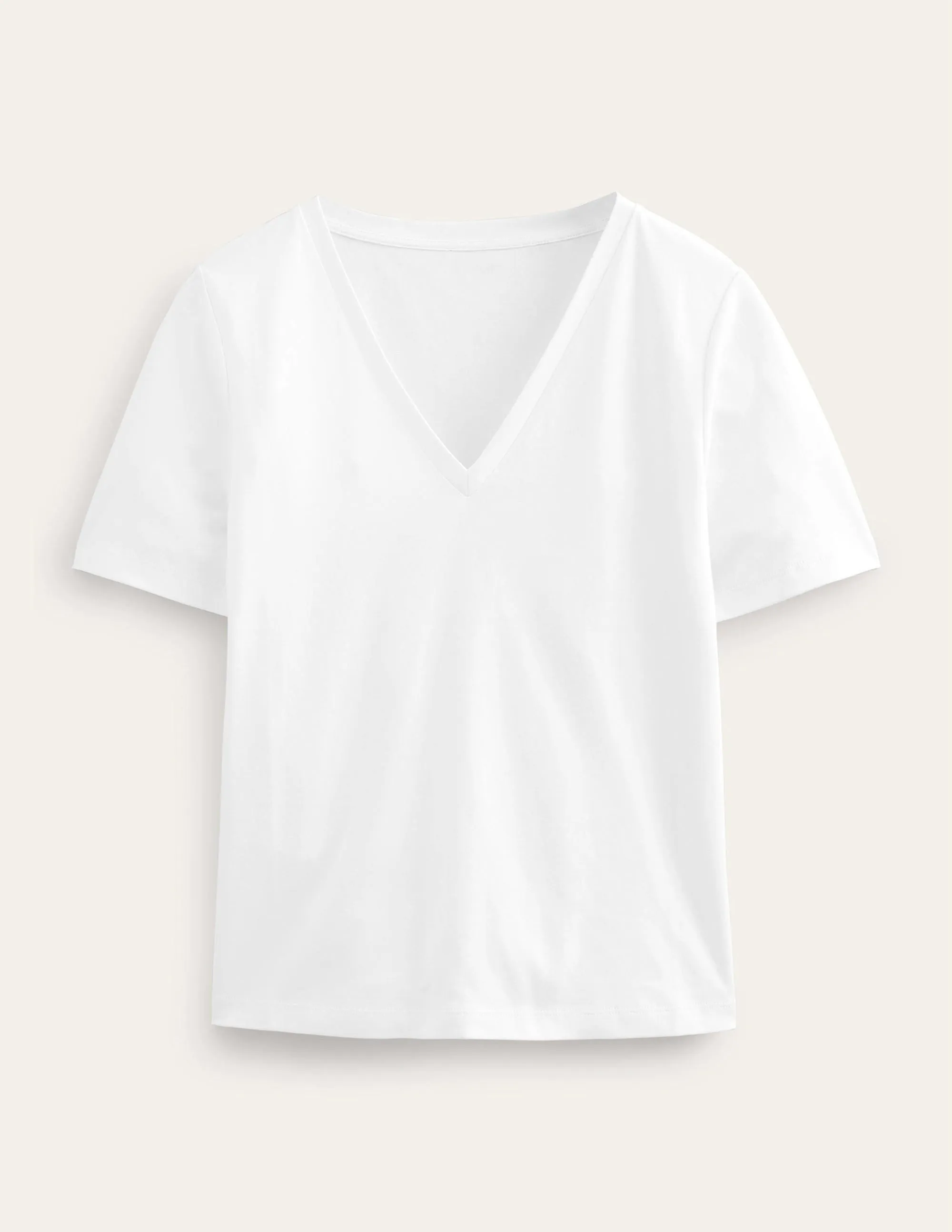 Perfect V-Neck T-Shirt-White