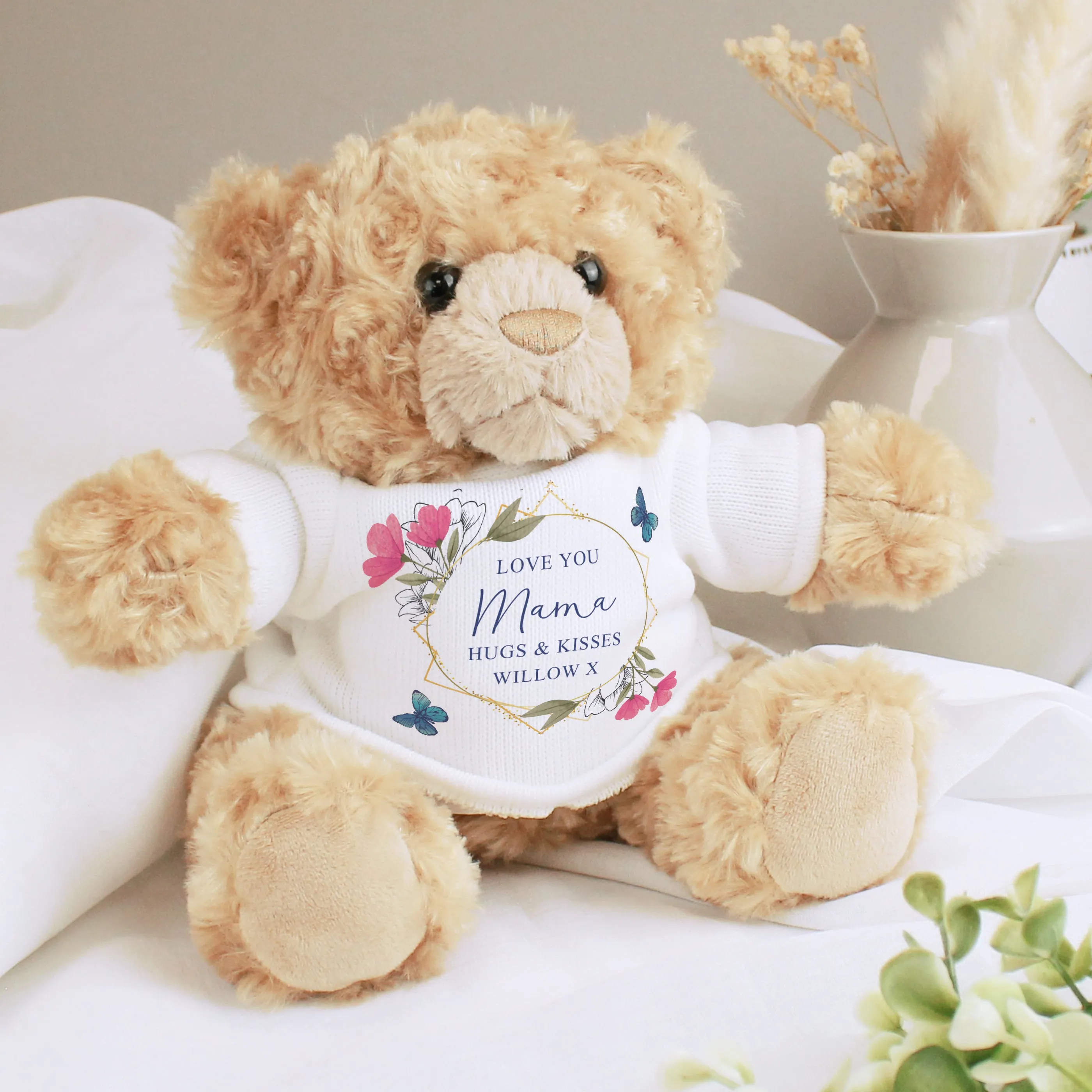 Personalised Teddy Bear - Geometric Design