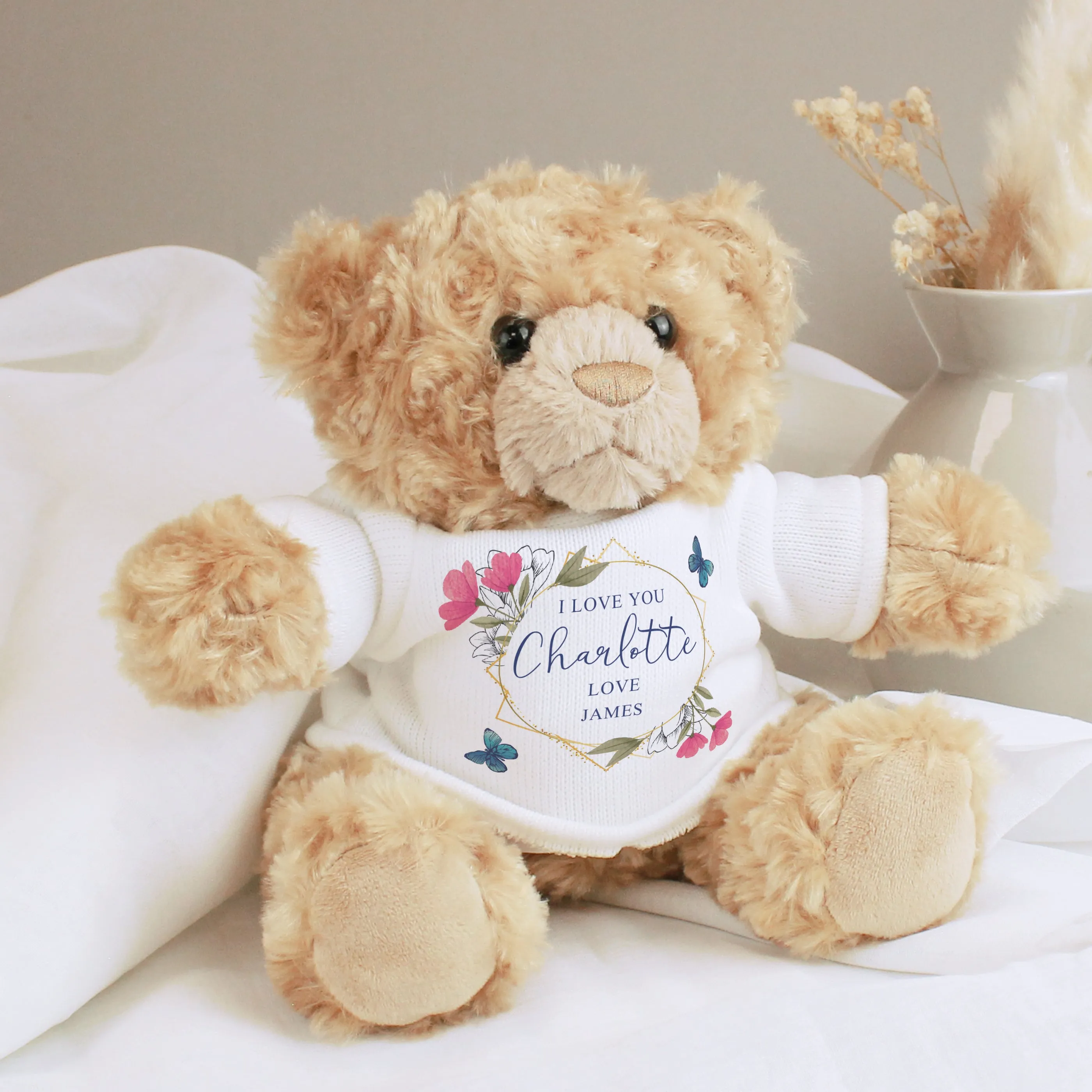 Personalised Teddy Bear - Geometric Design