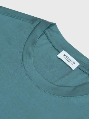 PETROL SOFT MERCERIZED COTTON T-SHIRT
