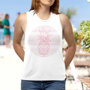 Pineapple muscle tank top for women, lioness-love