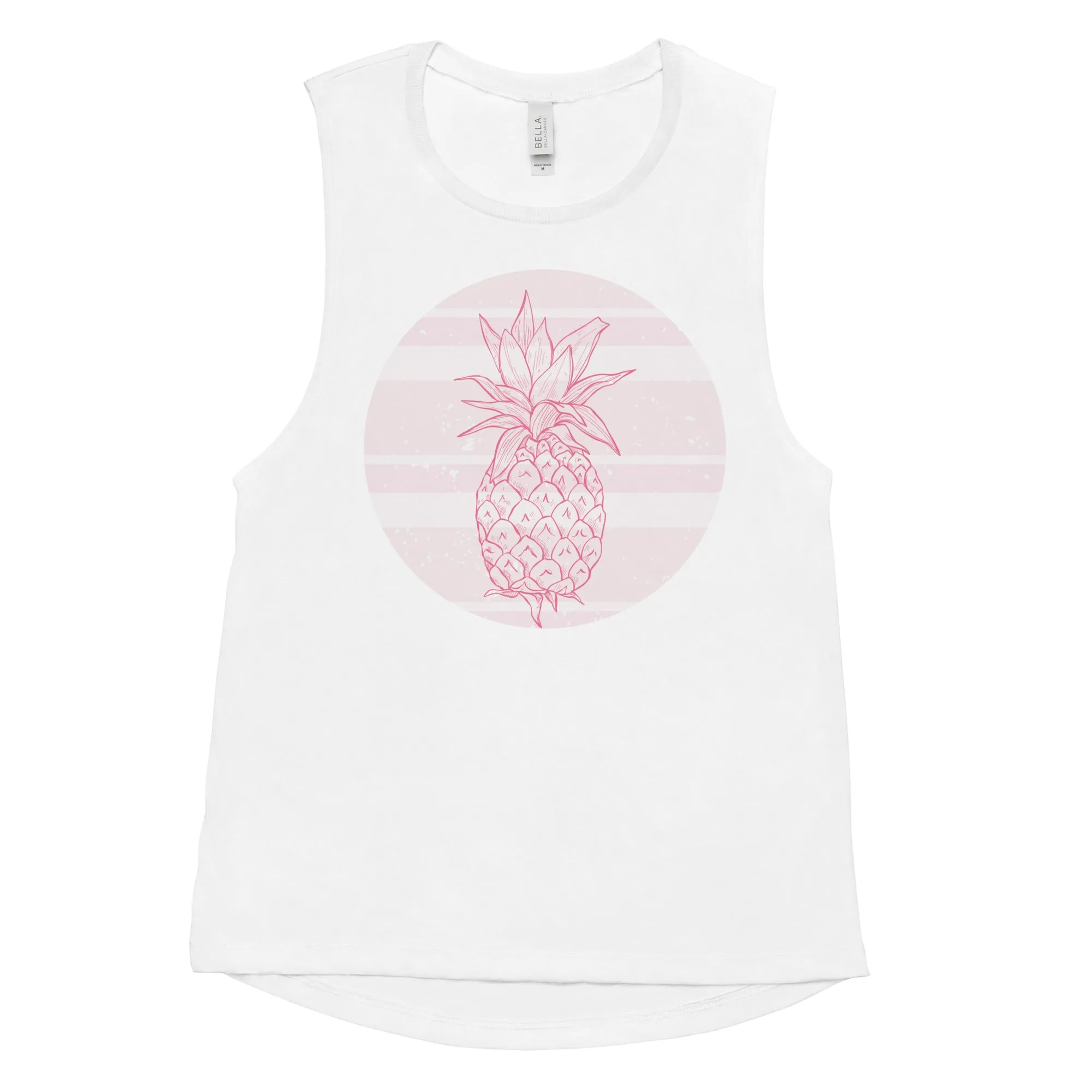 Pineapple muscle tank top for women, lioness-love