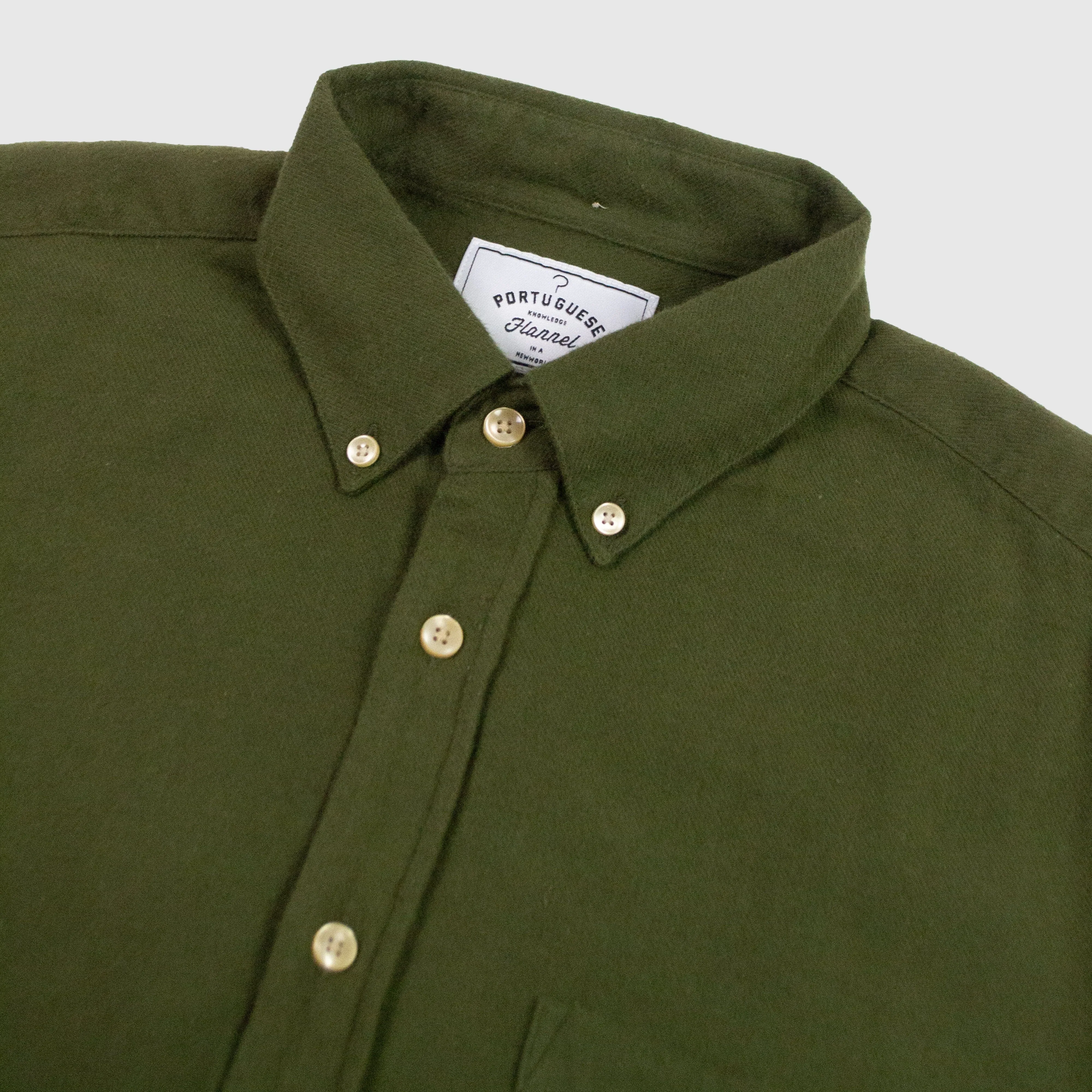 Portuguese Flannel Teca Shirt - Olive