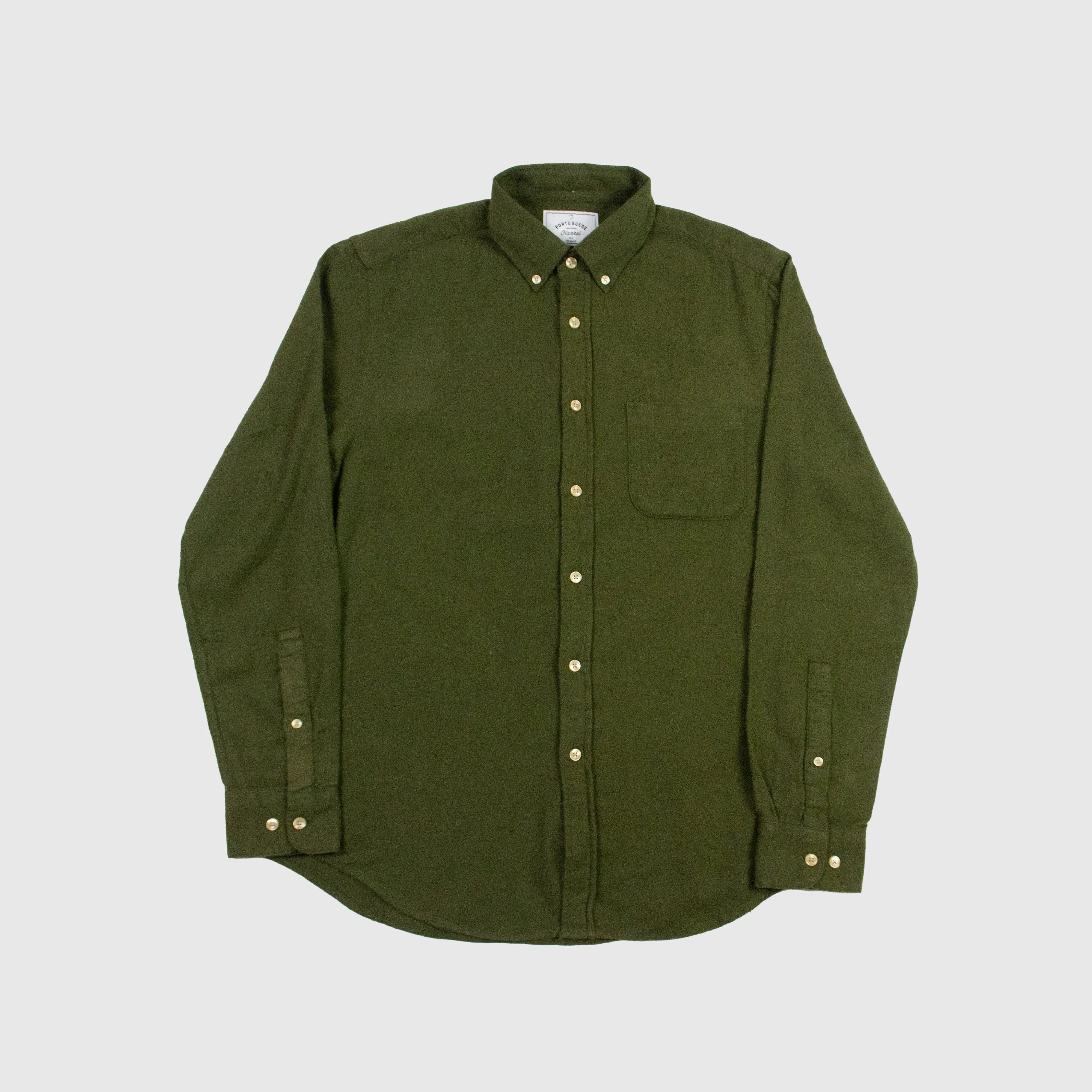 Portuguese Flannel Teca Shirt - Olive