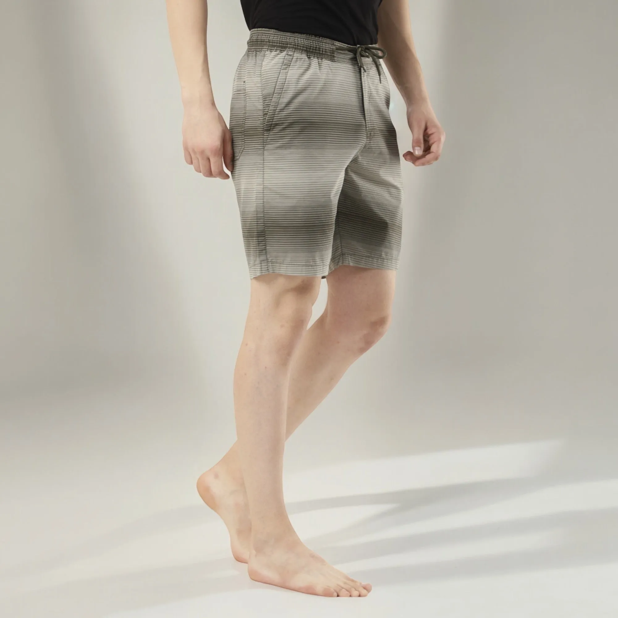 Printed Olive Comfort Shorts