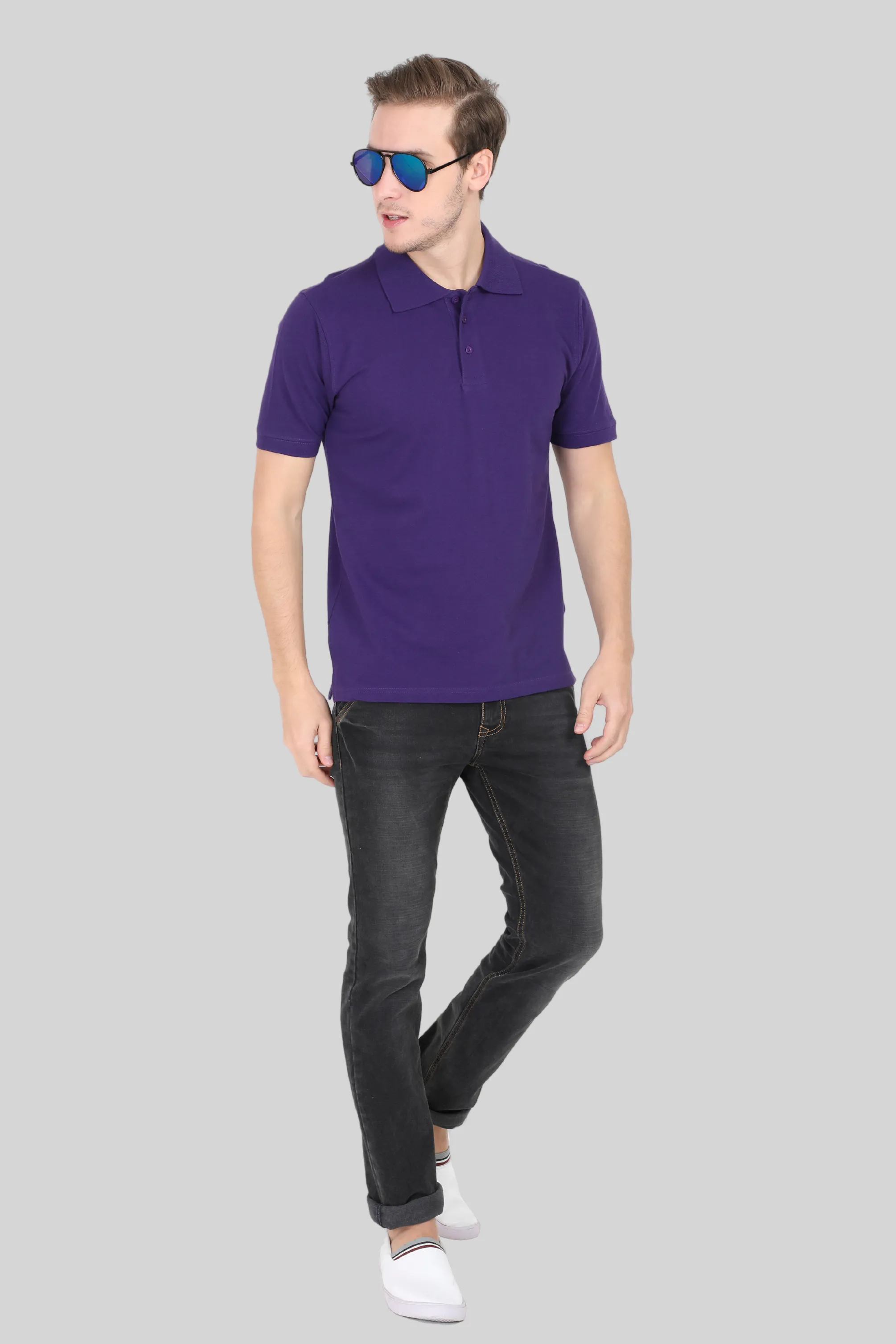 Purple Polo T-shirt for men