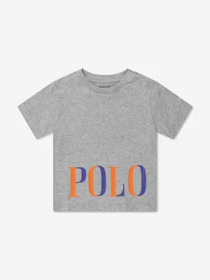 Ralph Lauren Baby Boys Polo Logo T-Shirt in Grey