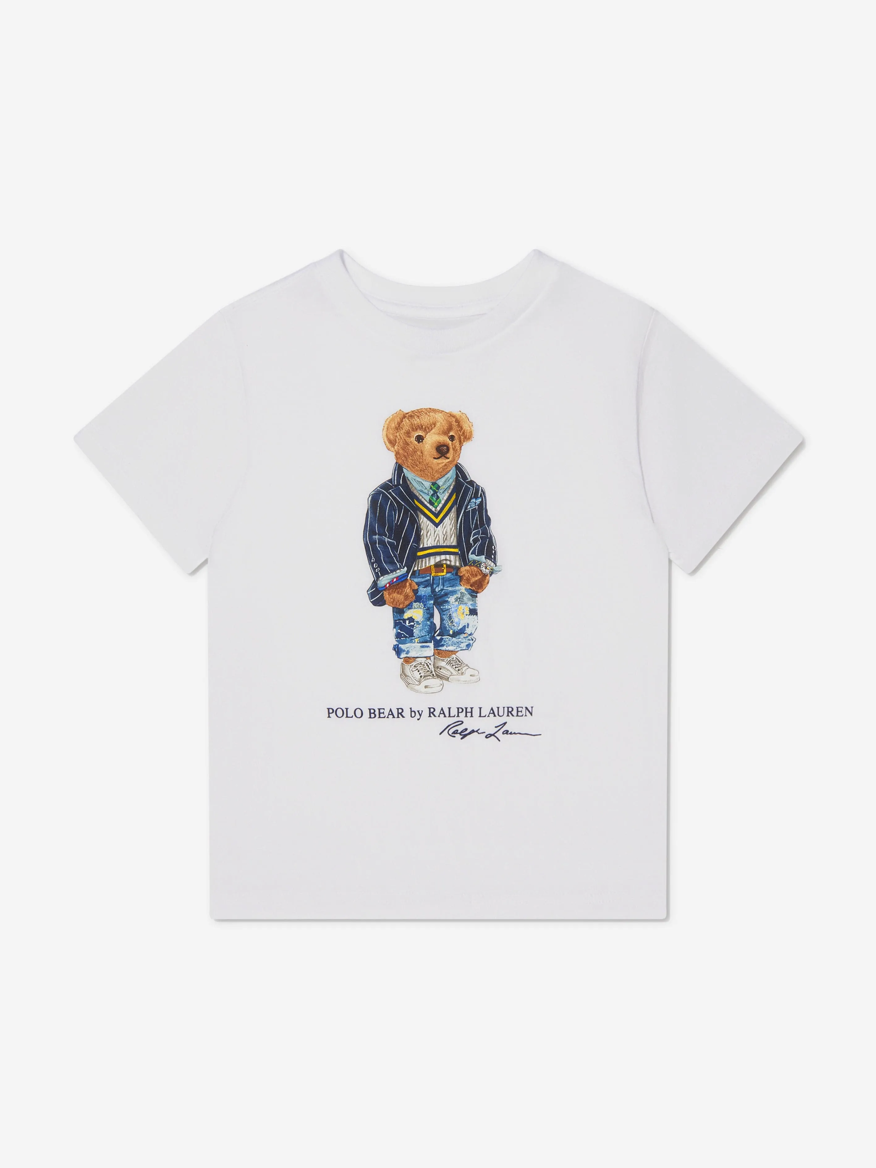 Ralph Lauren Boys Cotton Jersey Polo Bear T-Shirt