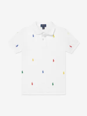 Ralph Lauren Boys Logo Polo Shirt in White