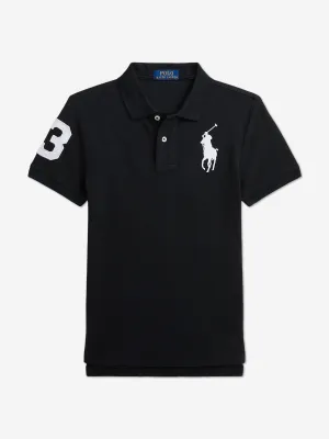 Ralph Lauren Boys Slim Fit Polo Shirt in Black