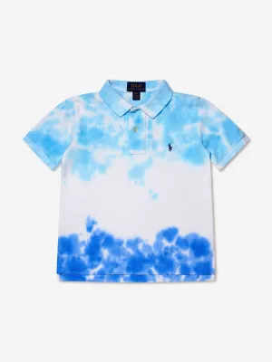Ralph Lauren Boys Tie Dye Polo Shirt in Blue