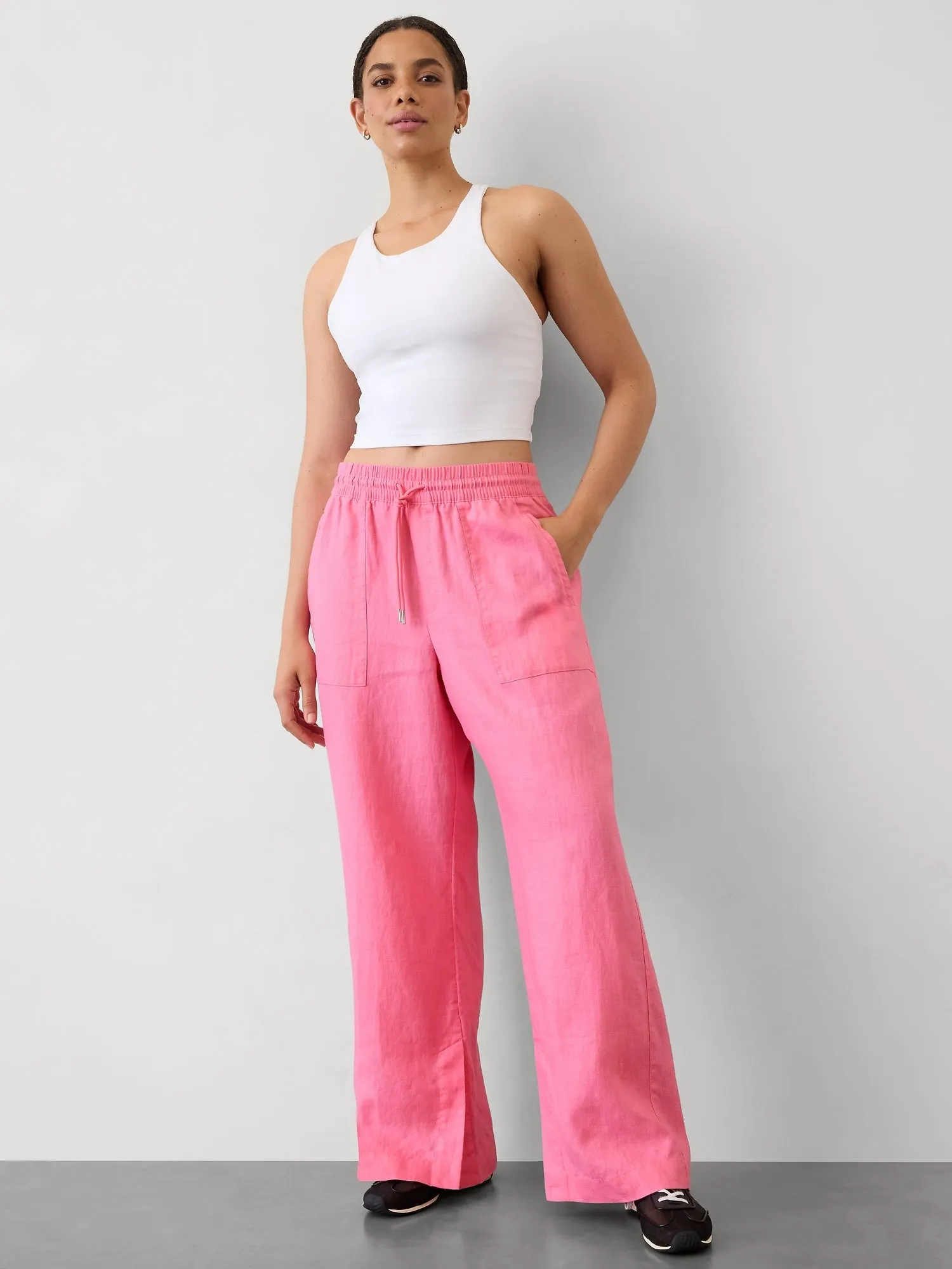 Retreat Linen High Rise Wide Leg Pant