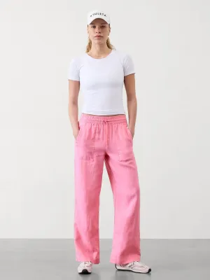 Retreat Linen High Rise Wide Leg Pant