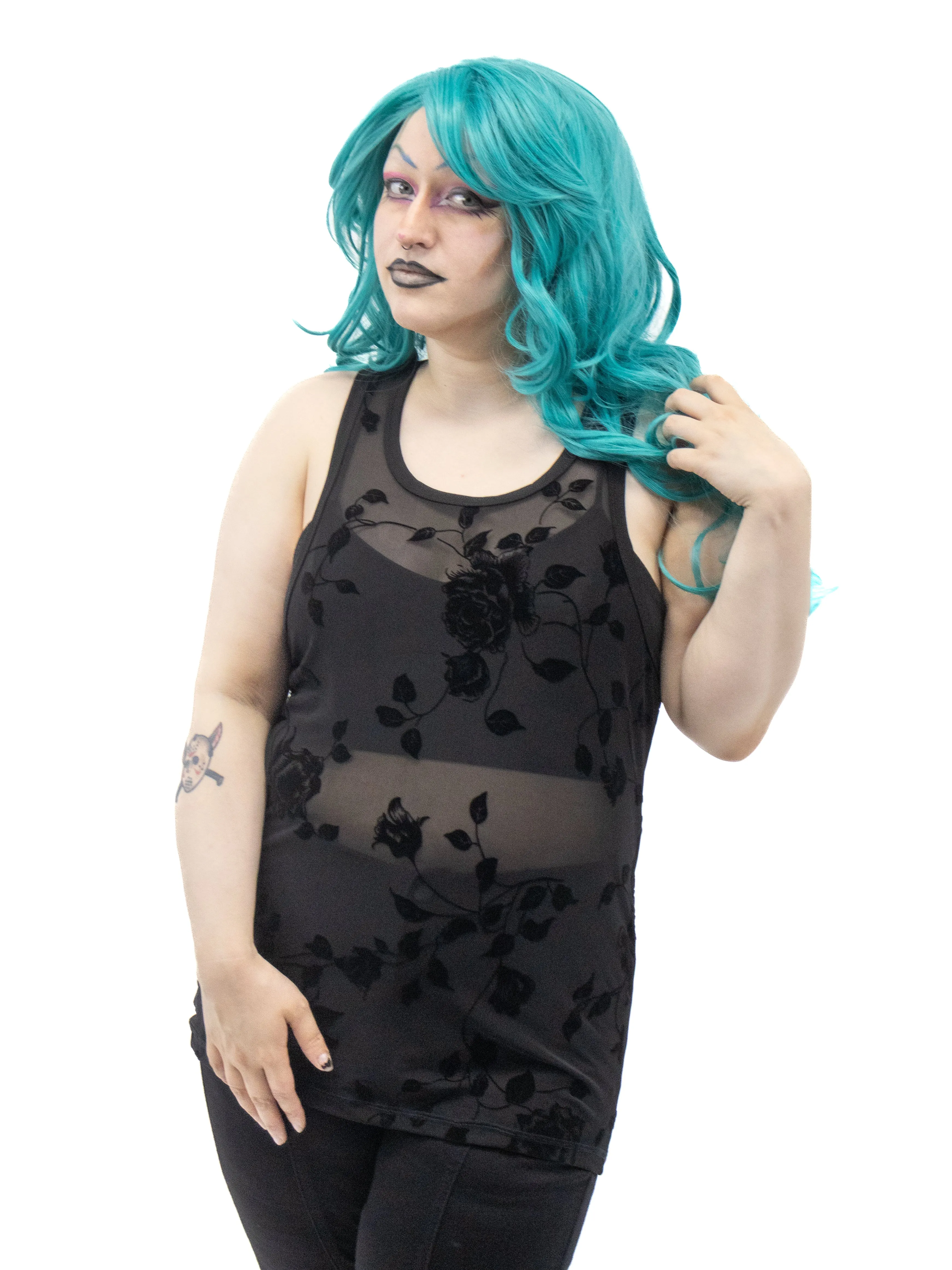 Rose Mesh Tank Top UNISEX